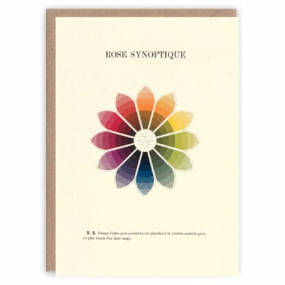 'Rose Synoptique' – colour theory greetings card by The Pattern Book