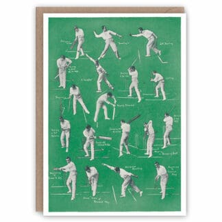 Cricket – a vintage sports greetings card by The Pattern Book