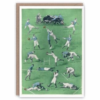 Rugby – a vintage sports greetings card by The Pattern Book