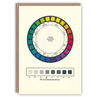 'The Standards of Hue' – Colour Theory greetings card by The Pattern Book