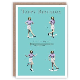 'Triple Time Step' – Dancing greetings card by The Pattern Book